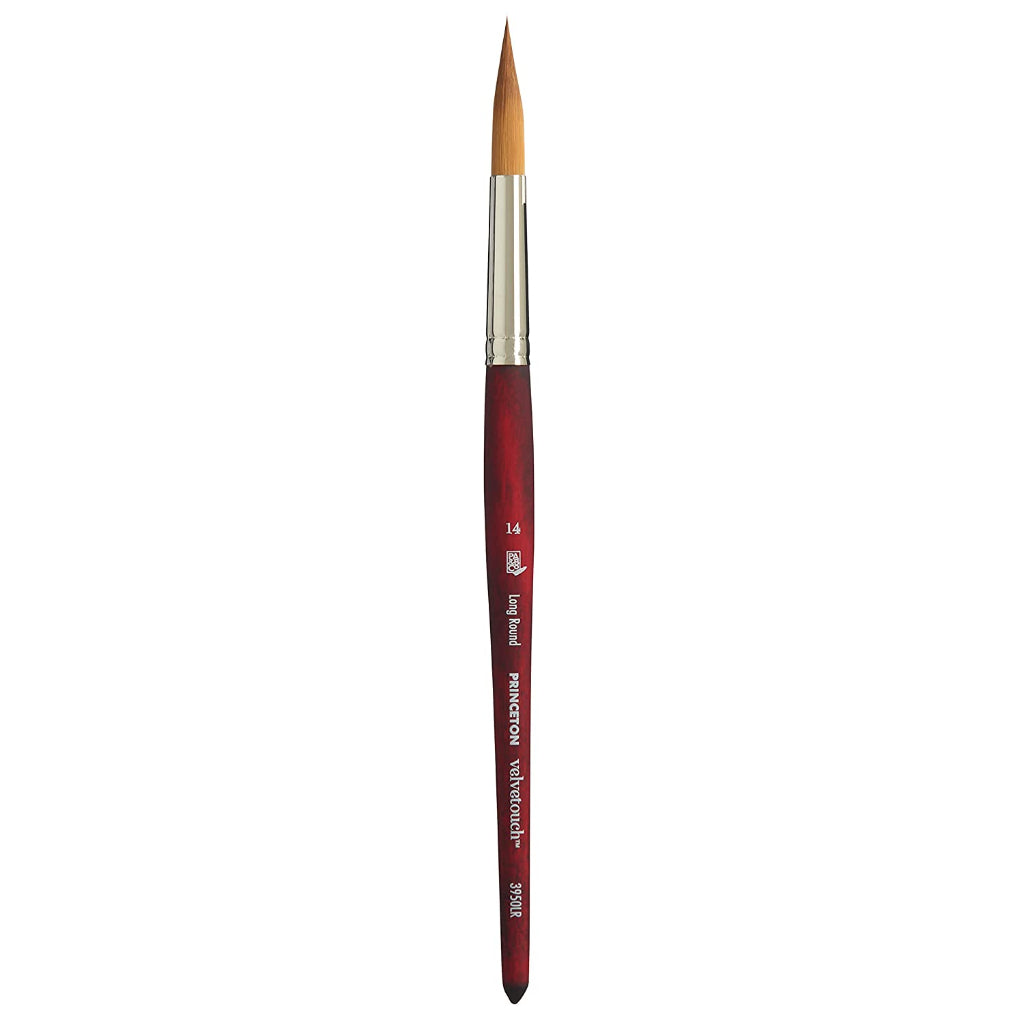 Princeton Velvetouch Short Handle Long Round Paintbrush (No 14)