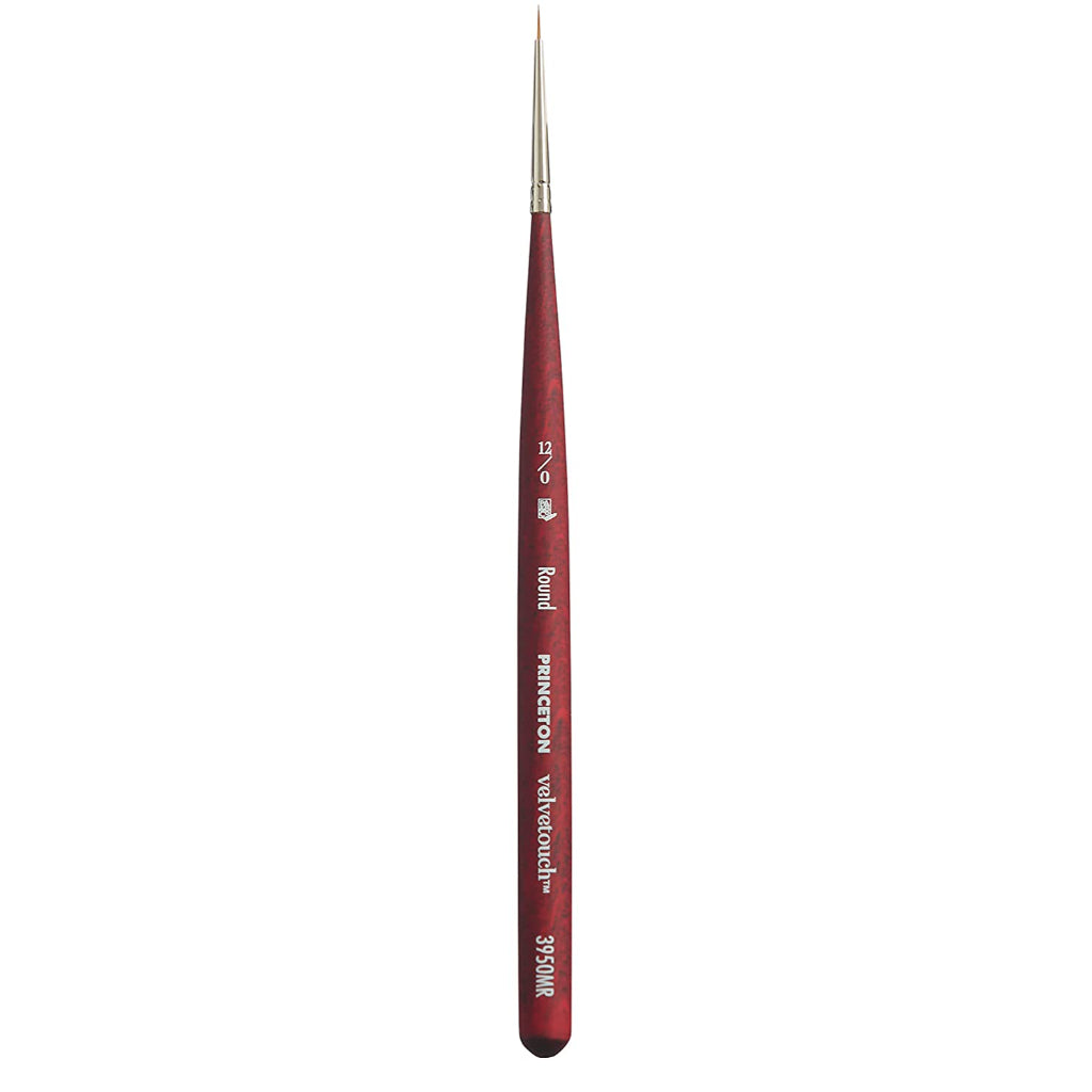 Princeton Velvetouch Short Handle Mini Round Paintbrush (No 12/0)