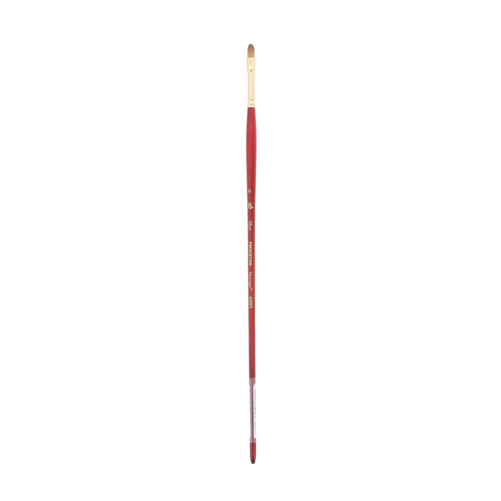 Princeton Heritage Long Handle Filbert Paint Brush (Size-6)