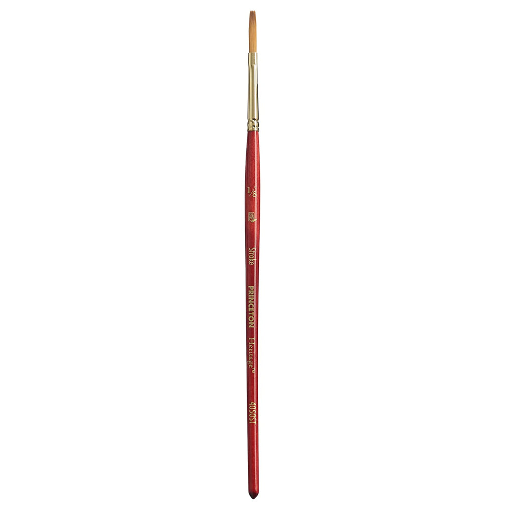 Princeton Heritage Short Handle Stroke Paint Brush (Size-1/8 Inches)