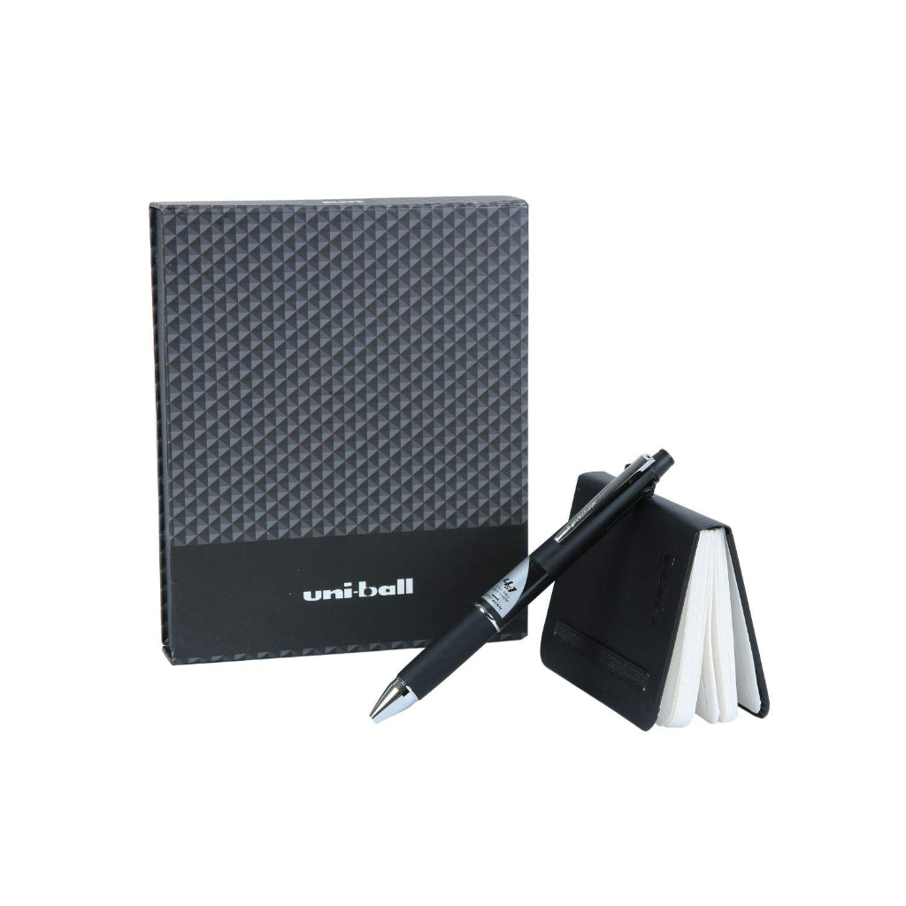 Uni-Ball Jetstream Roller Ball Pen Premium Gift Set With Free Refill And Notebook Diary (Black Body)