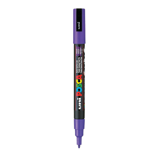 Uni-Ball Posca 3M 0.9-1.3 Mm Bullet Shaped Marker Pen (Violet Ink- Pack Of 1)