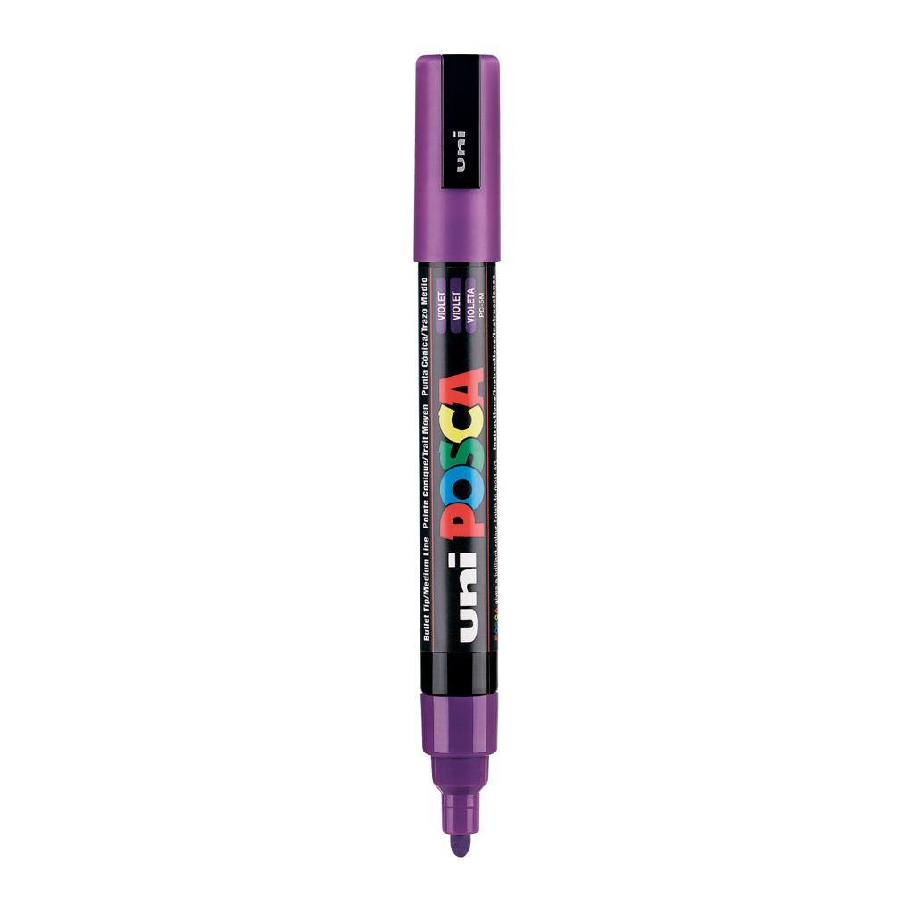 Uni-Ball Posca 5M 1.8-2.5 Mm Bullet Shaped Marker Pen (Violet Ink- Pack Of 1)