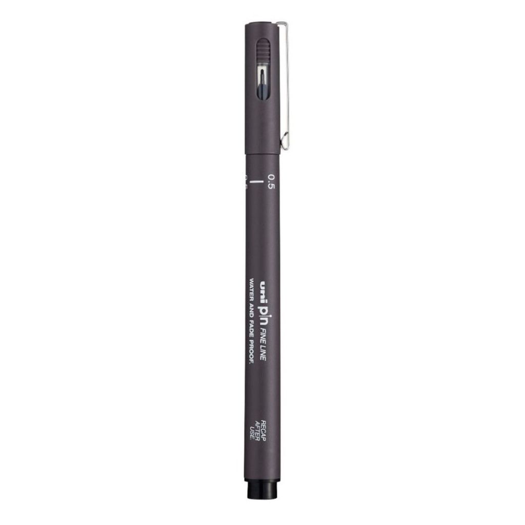 Uni-Ball Pin-200 0.5 Mm Fine Line Markers- Dark Grey- Pack Of 1