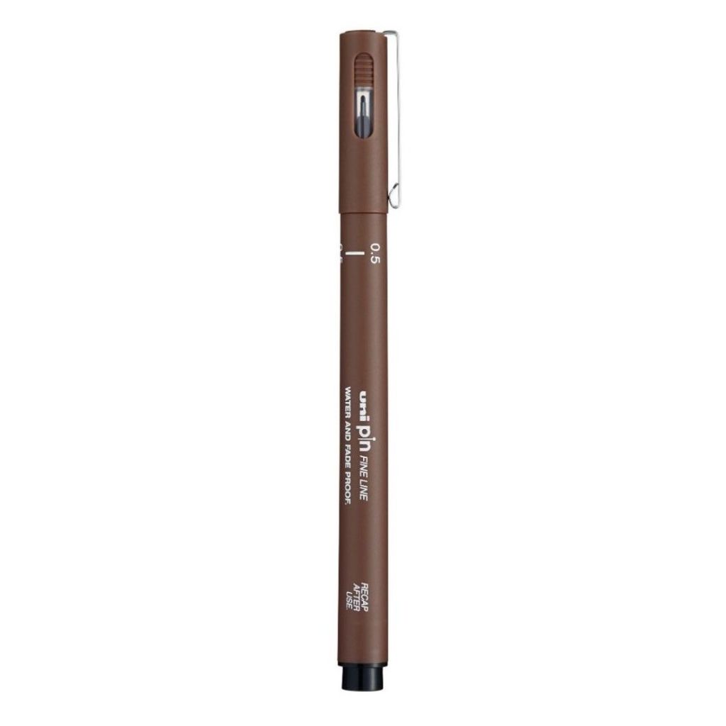 Uniball Pin - 200 - 0.5mm Fine Line Markers - Sepia