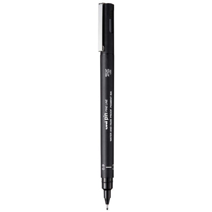Uniball Pin - 200 - 0.9mm Fine Line Markers - Black