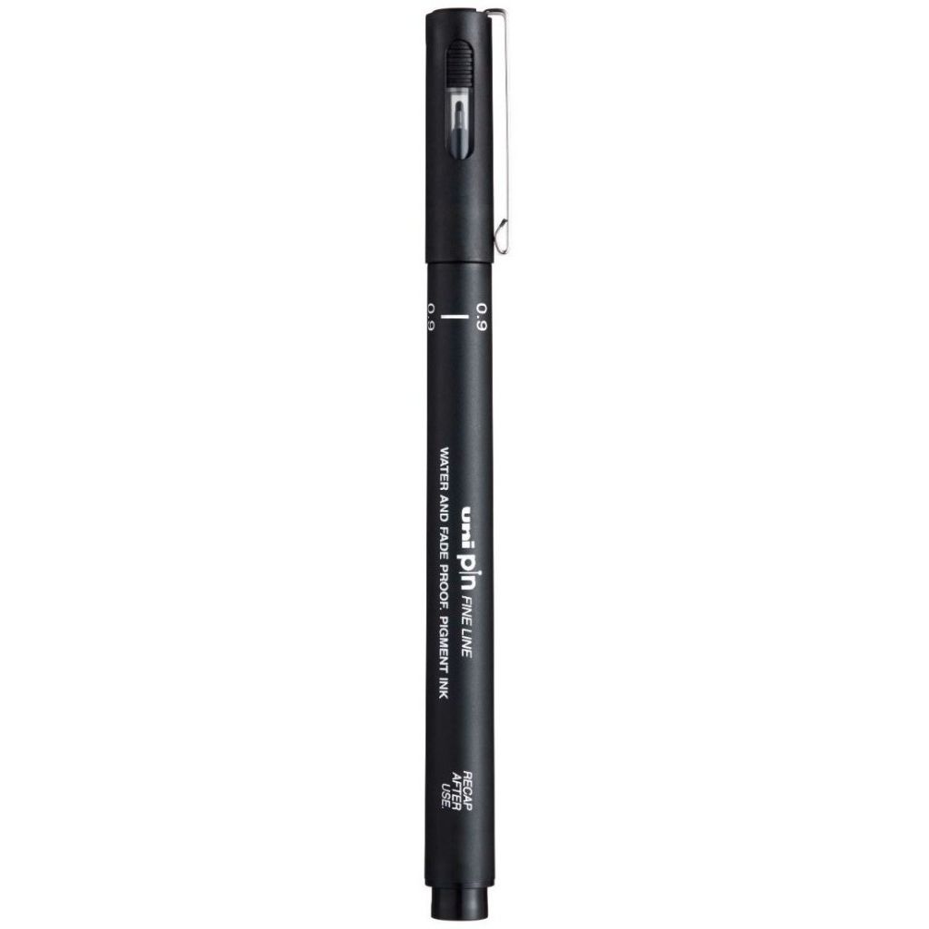 Uniball Pin - 200 - 0.9mm Fine Line Markers - Black
