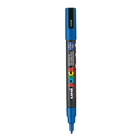 Uni-Ball Posca 3M 0.9-1.3 Mm Bullet Shaped Marker Pen (Blue Ink- Pack Of 1)
