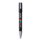 Uni-Ball Posca 3M 0.9-1.3 Mm Bullet Shaped Marker Pen (Silver Ink- Pack Of 1)