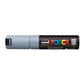 Uni-Ball Posca Pc-8K Bold Point Chisel Shaped Marker Pen (8.0 mm- Grey Ink- Pack Of 1)