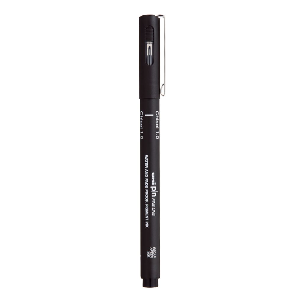 Uniball Pin Cs1 - 200 - Chisel 1.0mm Fine Line Markers - Black