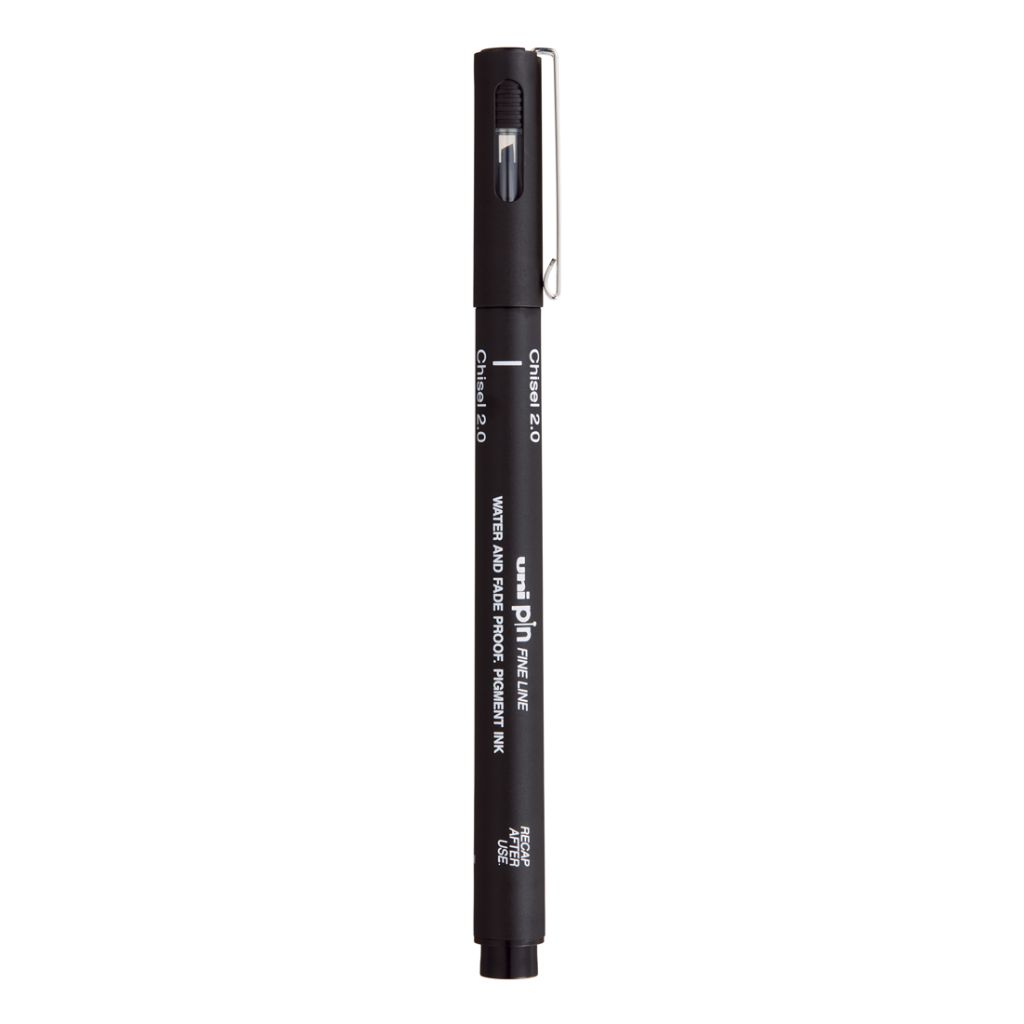Uniball Pin Cs2 - 200 - Chisel 2.0mm Fine Line Markers - Black
