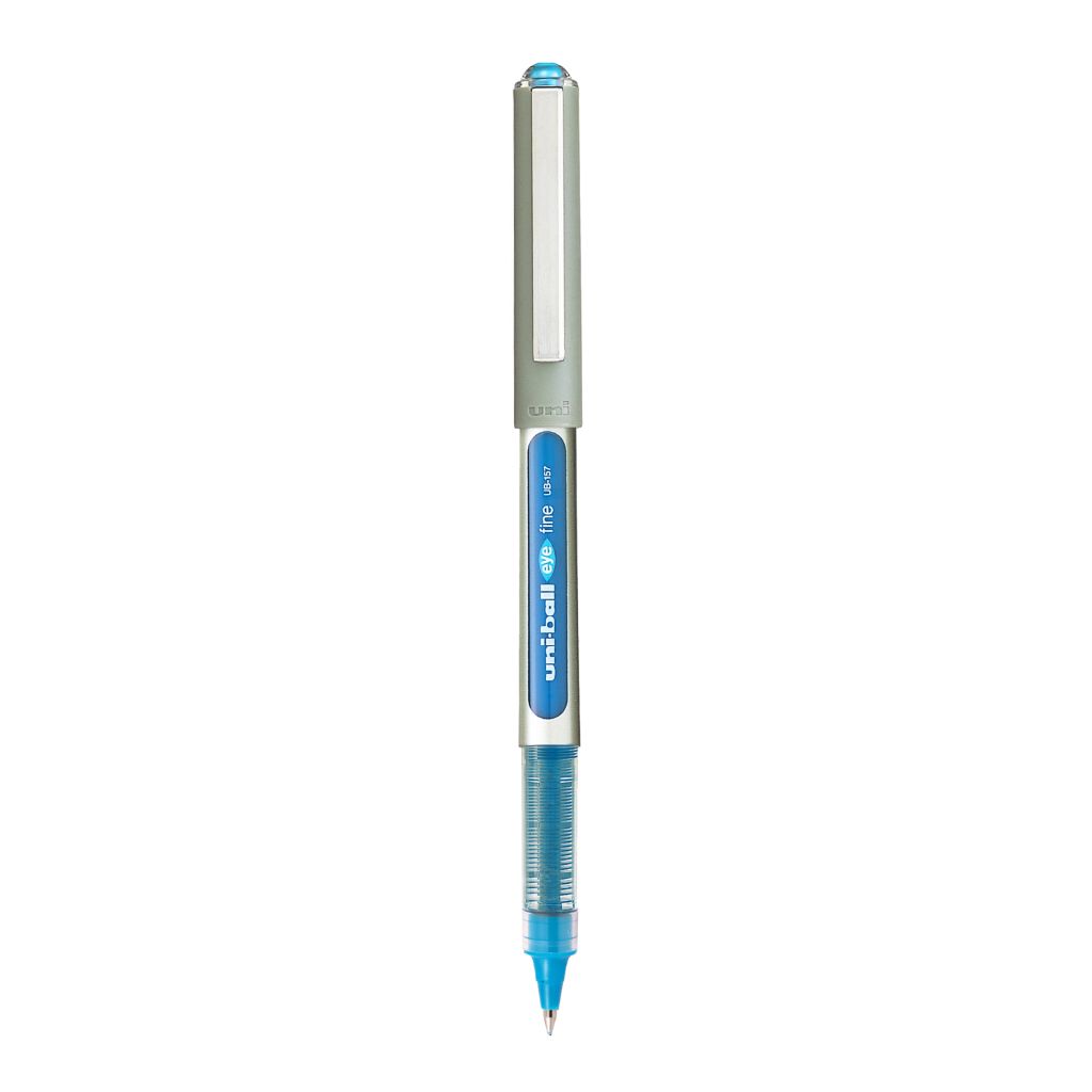Uni-Ball Eye Ub157 Roller Ball Pen (Light Blue Ink- Pack Of 1)