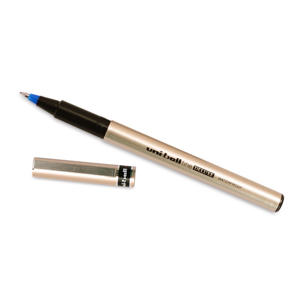 Uniball Deluxe UB177 Roller Ball Pen - Blue Ink