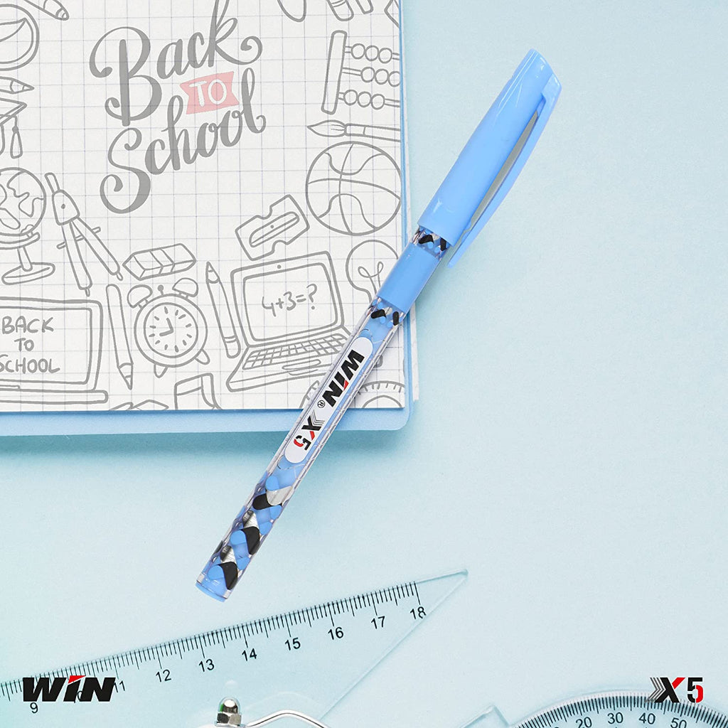 Win X5 Ball Pen 60 Pcs Dispenser ( 50 Blue, 8 Black, 2 Red)